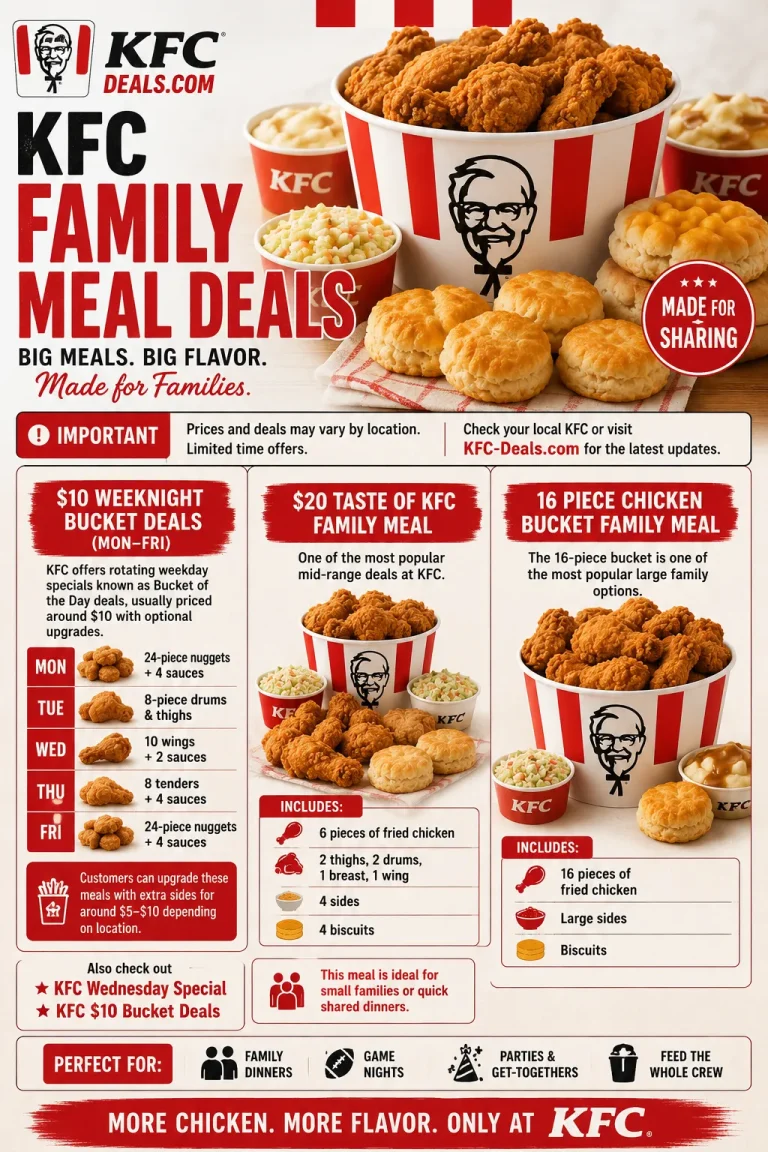 KFC family meal deals